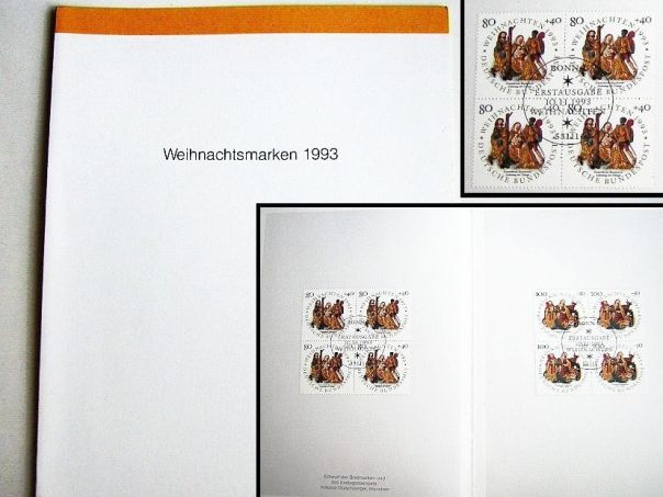 1993 Christmas stamps German mail BRD - (6010)